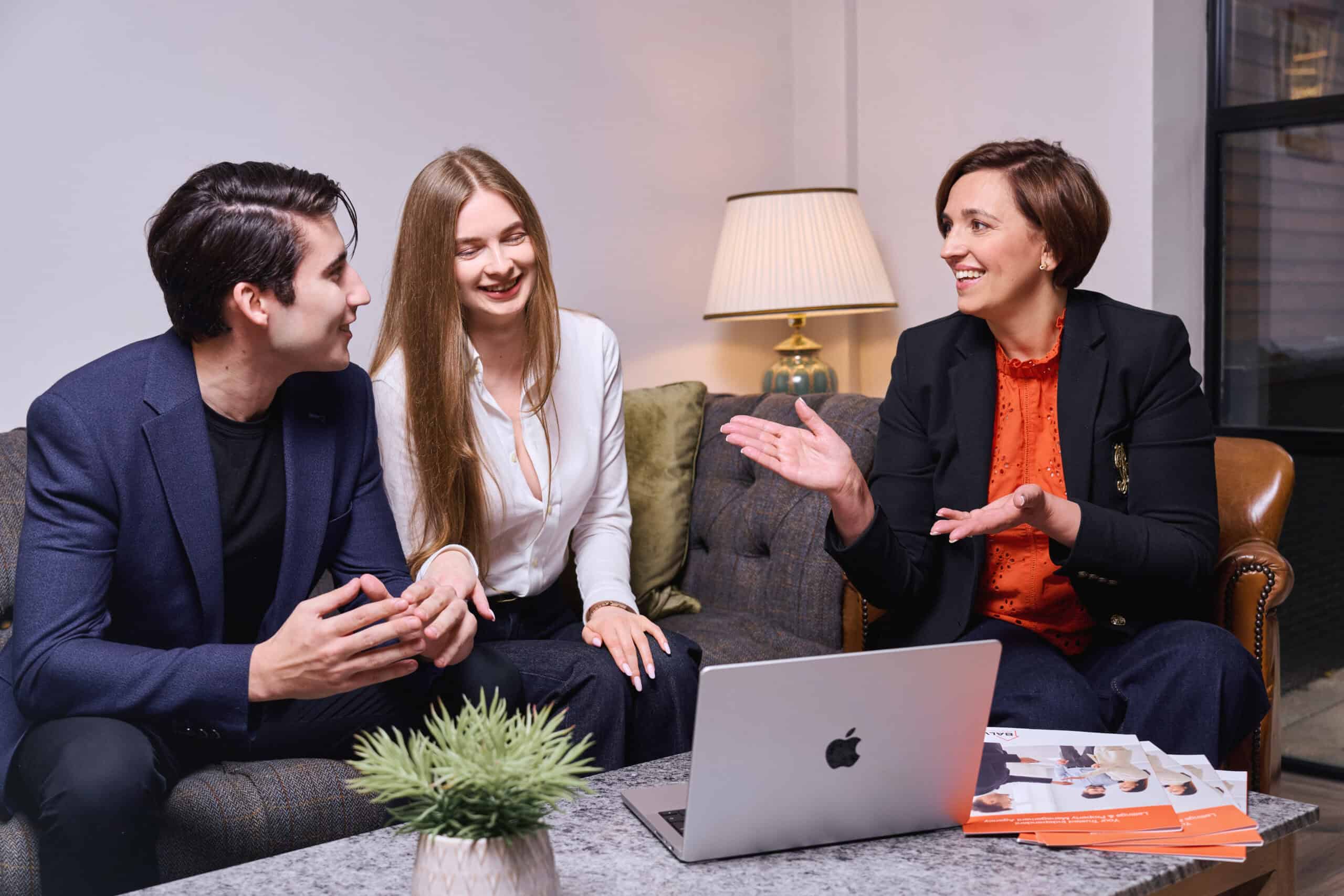 Landlord and tenant having a professional conversation